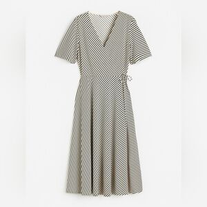 H&M Black/White Stripe Jersey Dress S